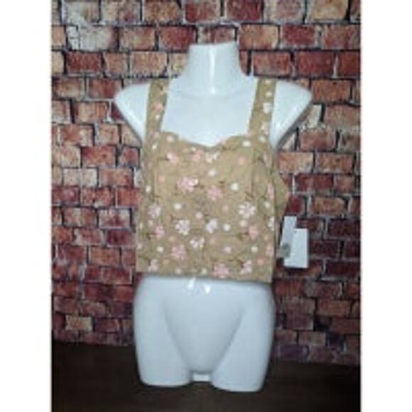 NWT BP. Women's Button Front Linen Blend Tank size S - Picture 2 of 6